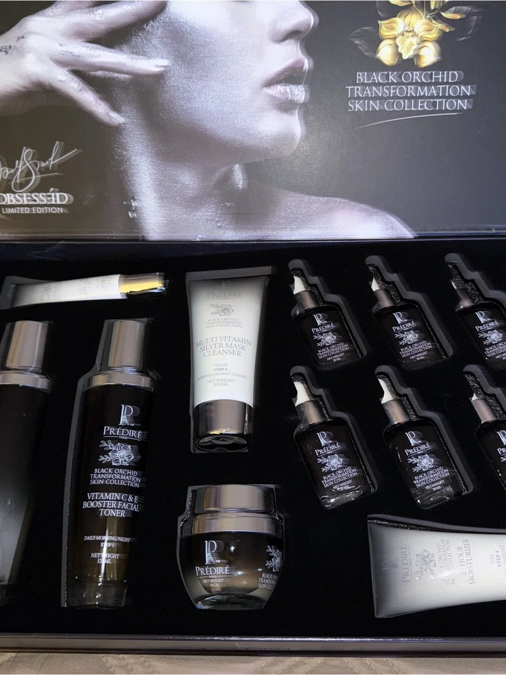 Peptidre Black Orchid Transformation Skin Collection - Black & Gold